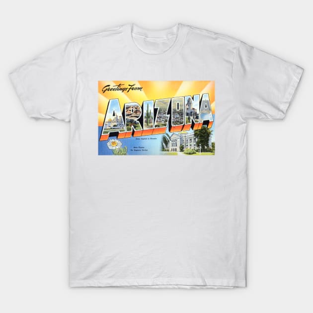 Vintage Greetings From Arizona Travel T-Shirt by pdpress